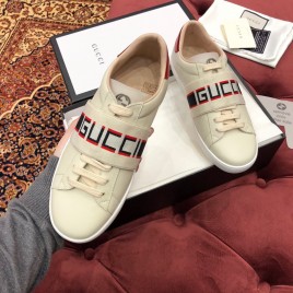 GUCCI 구찌 에이스 구찌 스트라이프 가죽 스니커즈 523469 0FIV0 9091