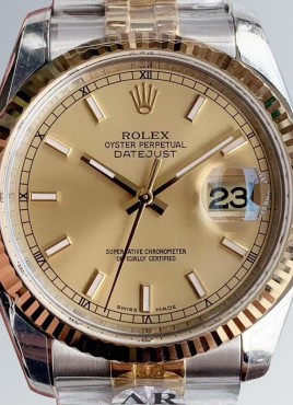 Rolex 롤렉스 데이져스트 18K포금 Datejust Oyster 36mm 골드 다이얼