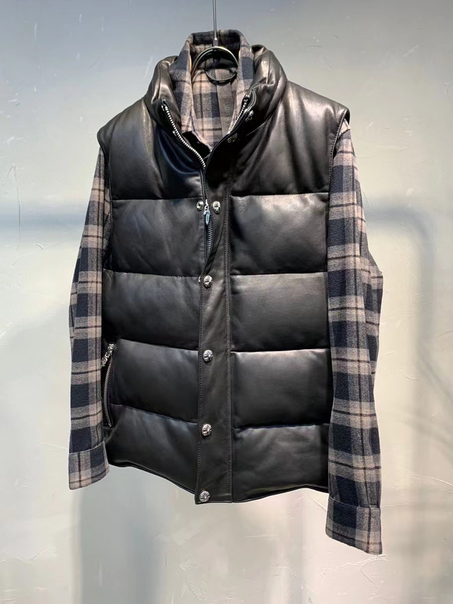 크롬하츠 양가죽 다운 조끼 (925 은 제품) 0112