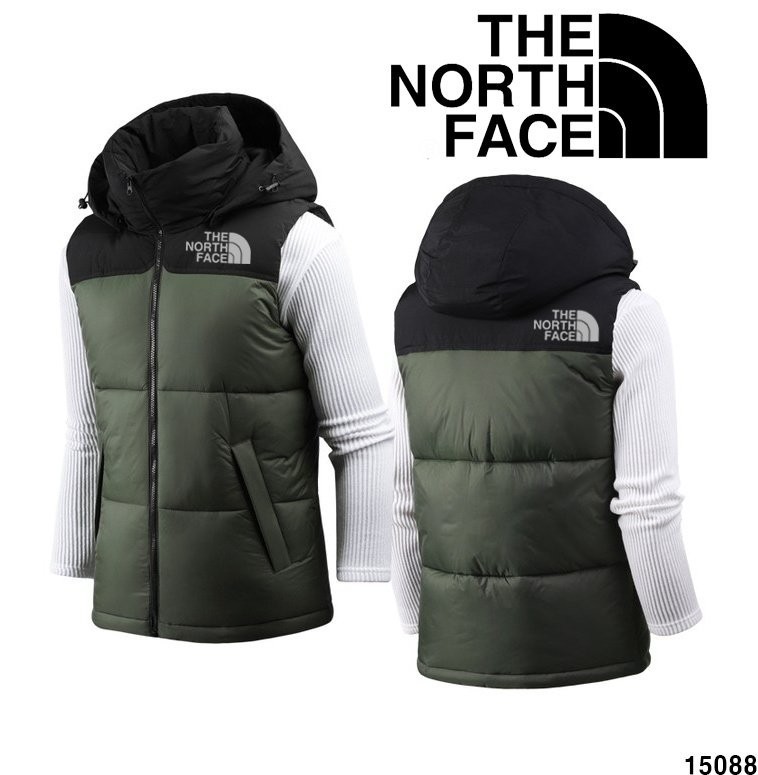 노스페이스 배색 경량 패딩조끼