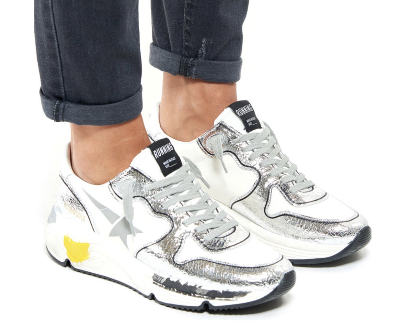 골든구스  실버&화이트 런닝솔 스니커즈 신상 전사이즈 재입고