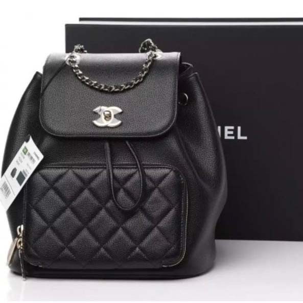 샤넬 캐비어 백팩