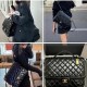 샤넬 페이던트 카프스킨 제니 백팩 라지 블랙 골드 메탈 AS3662