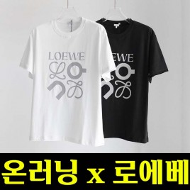 24ss 온러닝 x 로에베 로고 라운드 반팔티셔츠 2종