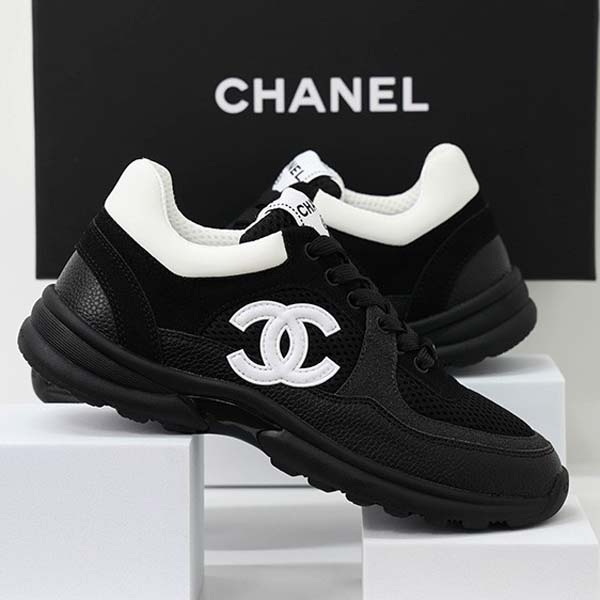 샤넬 CC로고 테니스 트레이너 스니커즈