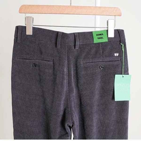 보테가베네타 블랙 코듀로이 소프트 코튼 팬츠