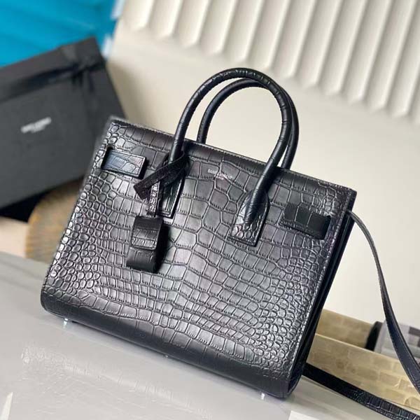 생로랑 377183 악어무늬 레더 삭드쥬르 토트백+스트랩 1225