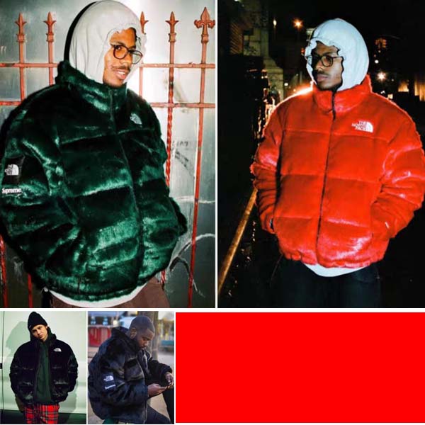 20FW 슈프림 x 노스페이스 포우 퍼 눕시 자켓 블랙 & 그린