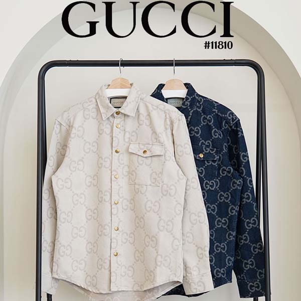 구찌 GG 자카드 데님 셔츠 2종