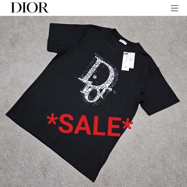디올 로고 프린팅 라운드 반팔 티셔츠 2종