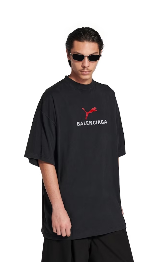 25년 발렌시아가 x 푸마 로고 반팔티셔츠 2종