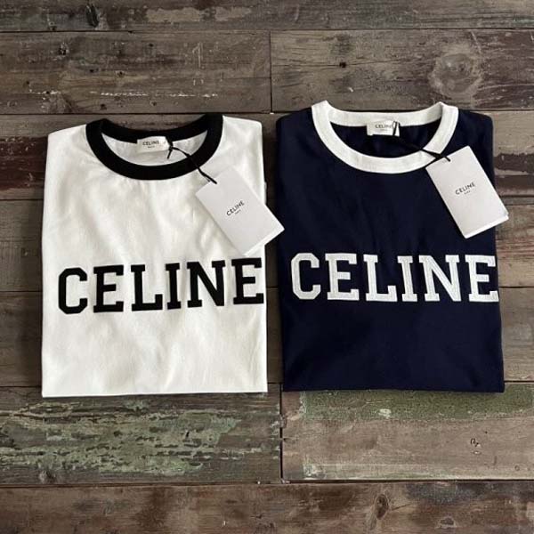 25년 셀린느 로고 레귤러 반팔 티셔츠 2종