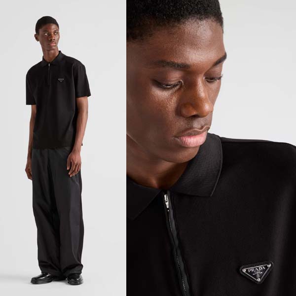 25년 프라다 삼각로고 기능성 폴로 반팔 티셔츠 2종 0730