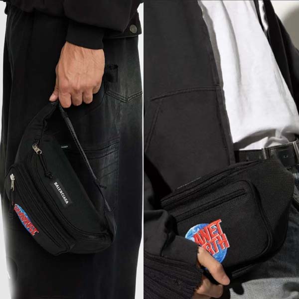 25년 발렌시아가 로고 익스플로러 벨트백 0802