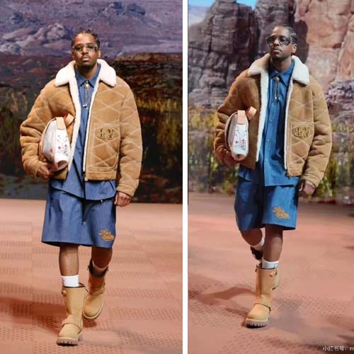 25년 루이비통 컬렉션 레더 무스탕 재킷 0816