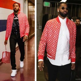 루이비통 x 슈프림 협업 레더 재킷 0820