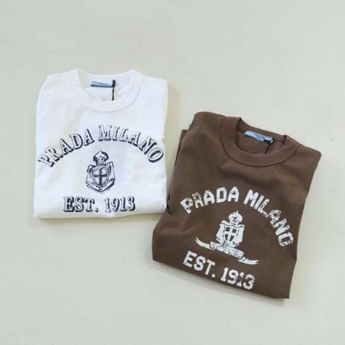 25년 프라다 로고 프린티드 반팔티셔츠 2종