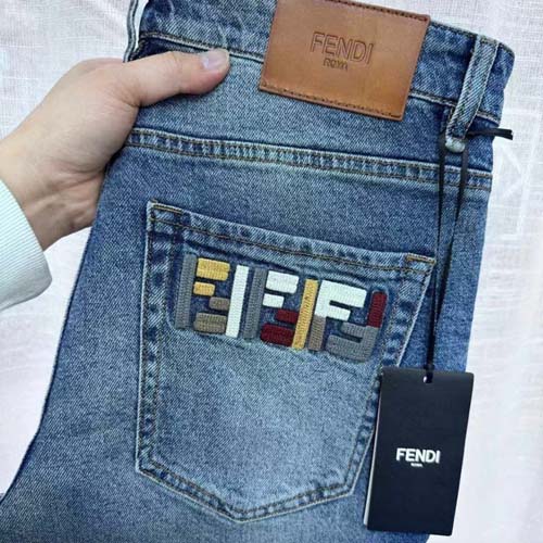 펜디 포켓 자수 로고 데님진 (빅사이즈)