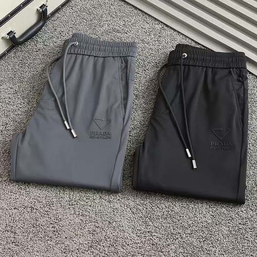 프라다 백포켓 로고 밴딩팬츠 2종 (빅사이즈)