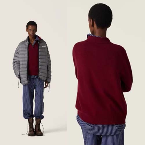 25년 미우미우 로고 양모 여성니트 0825