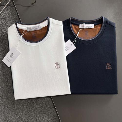 브루넬로 쿠치넬리 자수로고 반팔티셔츠 2종