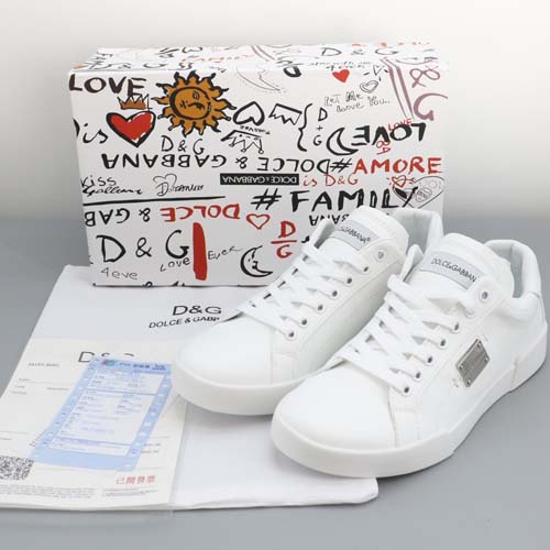 돌체앤가바나 플레이트 레더 스니커즈