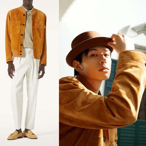 25년 로로피아나 KIKU 레더 재킷 0830