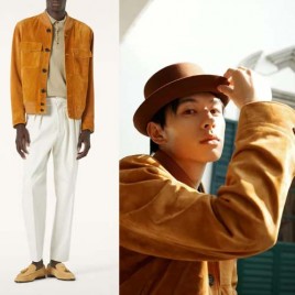 25년 로로피아나 KIKU 레더 재킷 0830