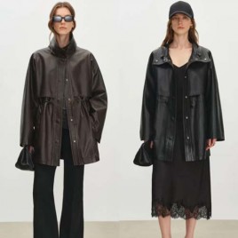 25년 더로우 Herbie 올 레더 여성 코트 0905