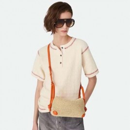 보테가베네타 루프 탑 핸들 내추럴 burned 오렌지