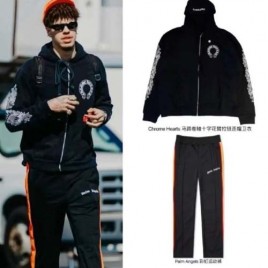 크롬하츠 로고 플로럴 홀스슈 후드집업