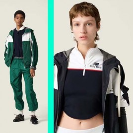 25년 미우미우 x 뉴발란스 Technical Poplin 후드 재킷 2종 0917