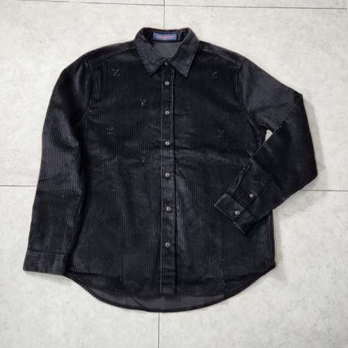 루이비통 LV 버튼 다운 롱 슬리브드 코듀로이 셔츠