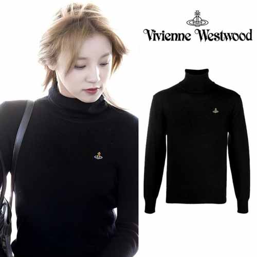 비비안웨스트우드 자수로고 ORB 커플 터틀넥