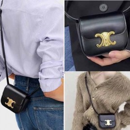 25년 셀린느 미니 클로드 트리오페 캔버스 레더 크로스백 2종