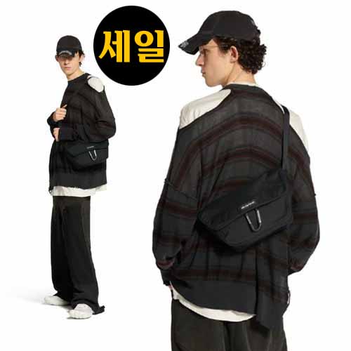 25년 발렌시아가 로고 익스플로러 블랙메탈 악세사리 백 1019