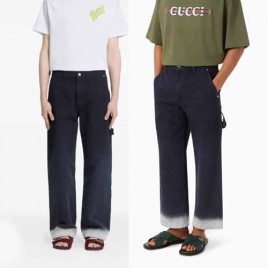 25년 구찌 GG 모노그램 Dyed Trousers 특수워싱 팬츠 1028