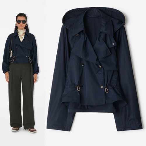 25년 버버리 새틴 후드 트렌치 여성재킷