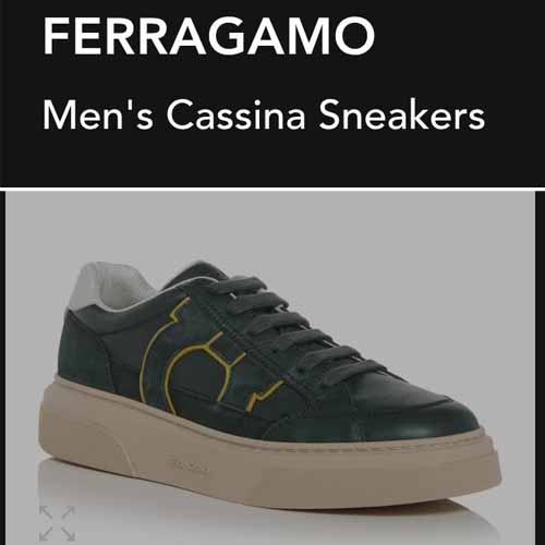 25년 페레가모 로고 Cassina 레더 스니커즈 6종 1109