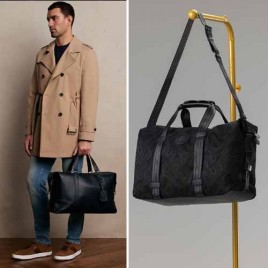 버버리 로고 크로스 라지 블랙 더블백