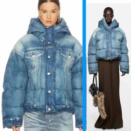 25년 아크네스튜디오 블루 오버사이즈 패딩 다운재킷 1130