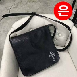크롬하츠 크로스 십자가 은 로고 레더 크로스백