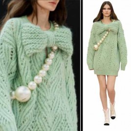 25/26FW 샤넬 리본 스웨터 원피스 1203