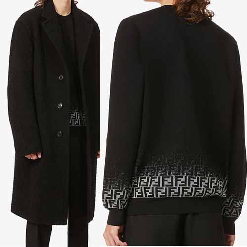 팬디 로고 FF 자수 니트 블랙 스웨터 1214