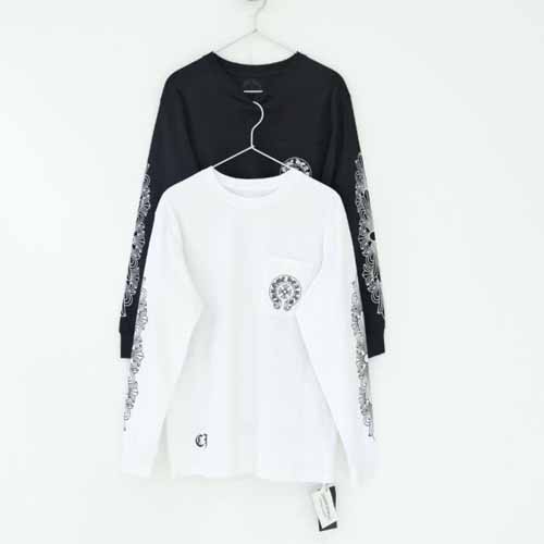 크롬하츠 로고 LA 롱 슬리브 블랙&화이트