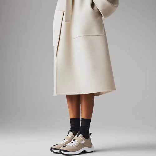 에르메스 레더 Loop 베이지 스니커즈