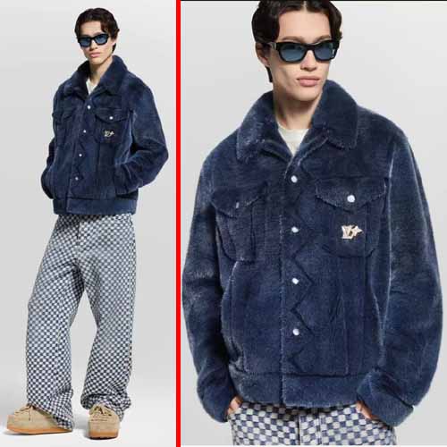25FW 루이비통 밍크 데님 블루 트러커 재킷 1228