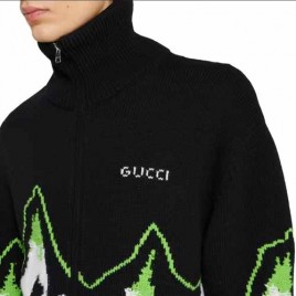 25년 구찌 울 자카드 집업 스웨터 0106