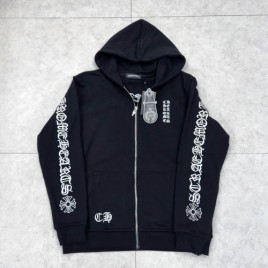 크롬하츠 로고 레터링 후디 블랙집업 0114