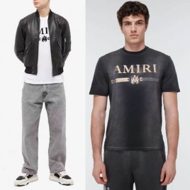 아미리 로고 마바 아플리케 라운드 티셔츠 2종 011